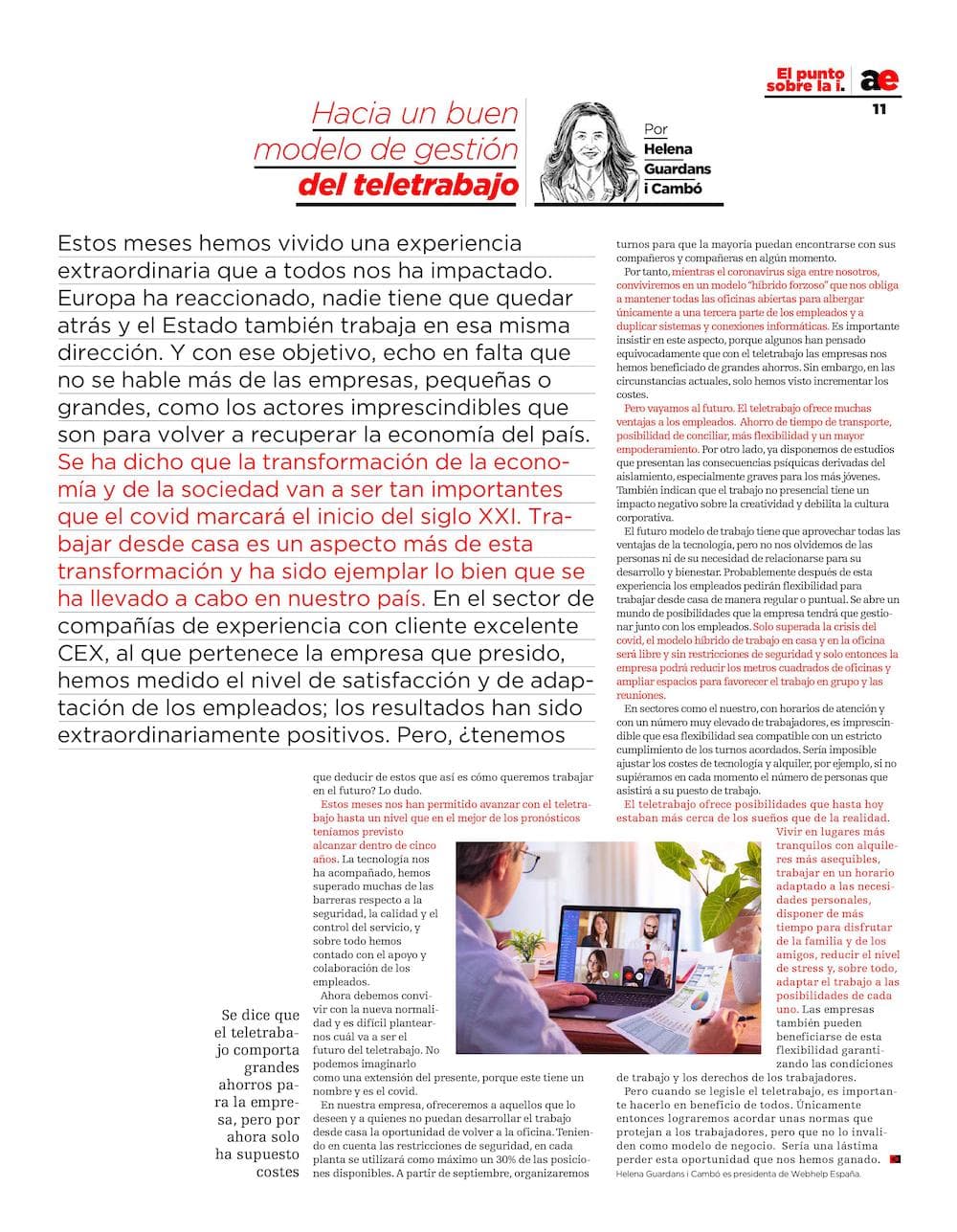 Hacia un buen modelo de gestión del teletrabajo